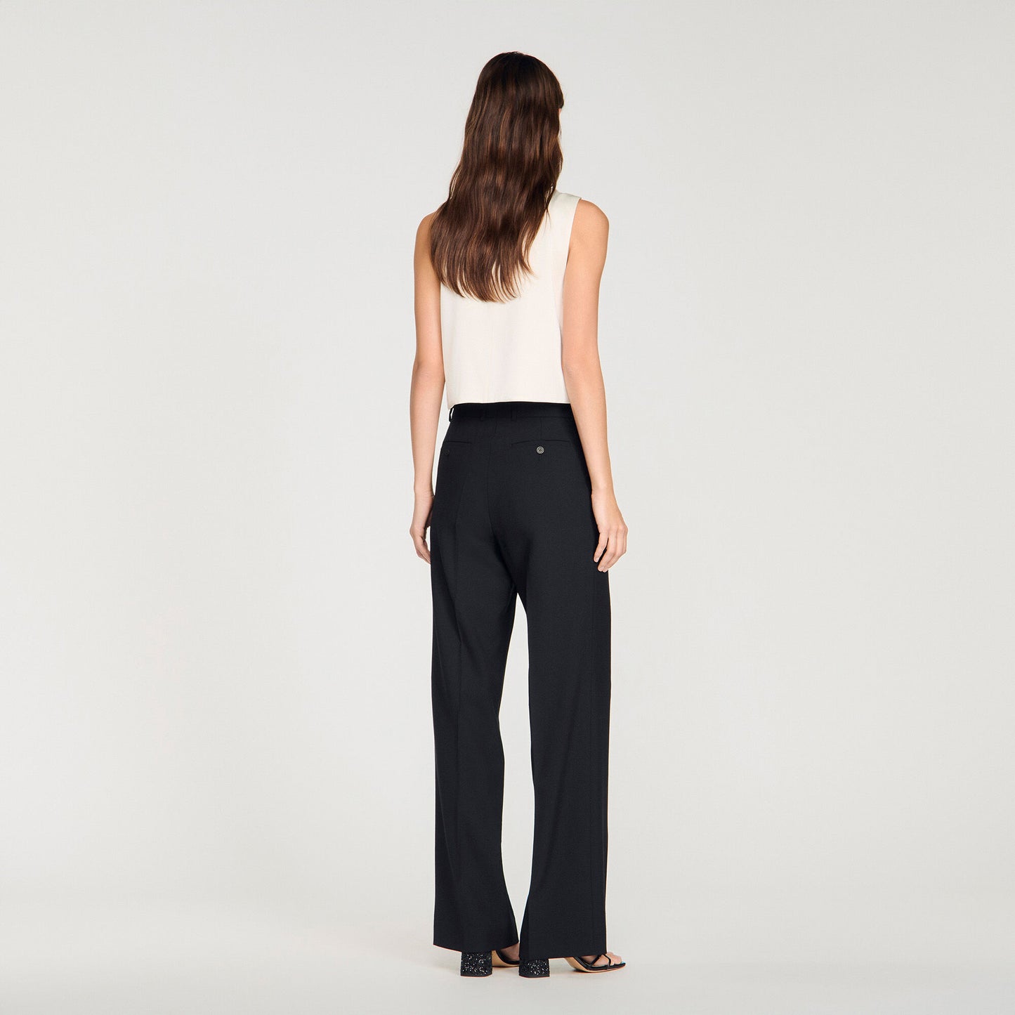 Wool suit trousers