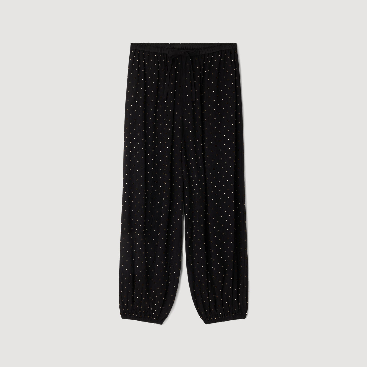 Rhinestone wide-leg trousers