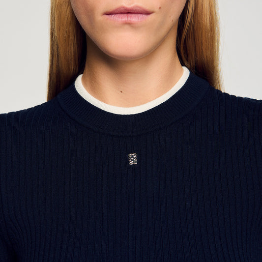 2-in-1 mixed wool jumper
