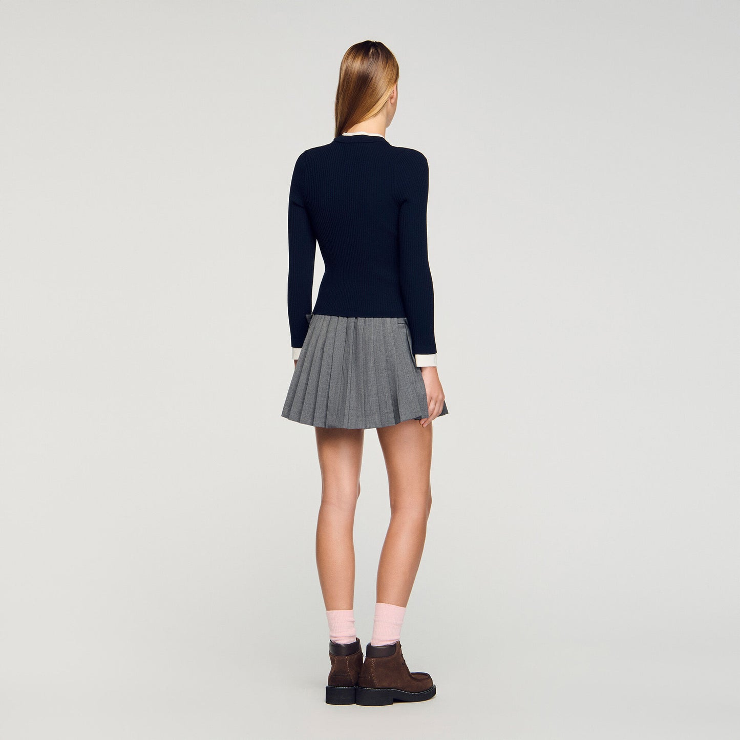 2-in-1 mixed wool jumper