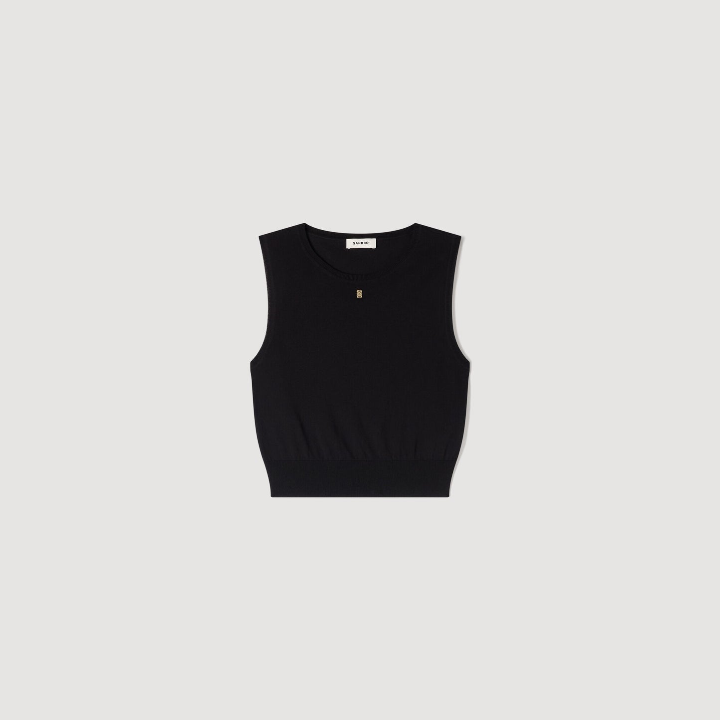 Sleeveless short knit jumper