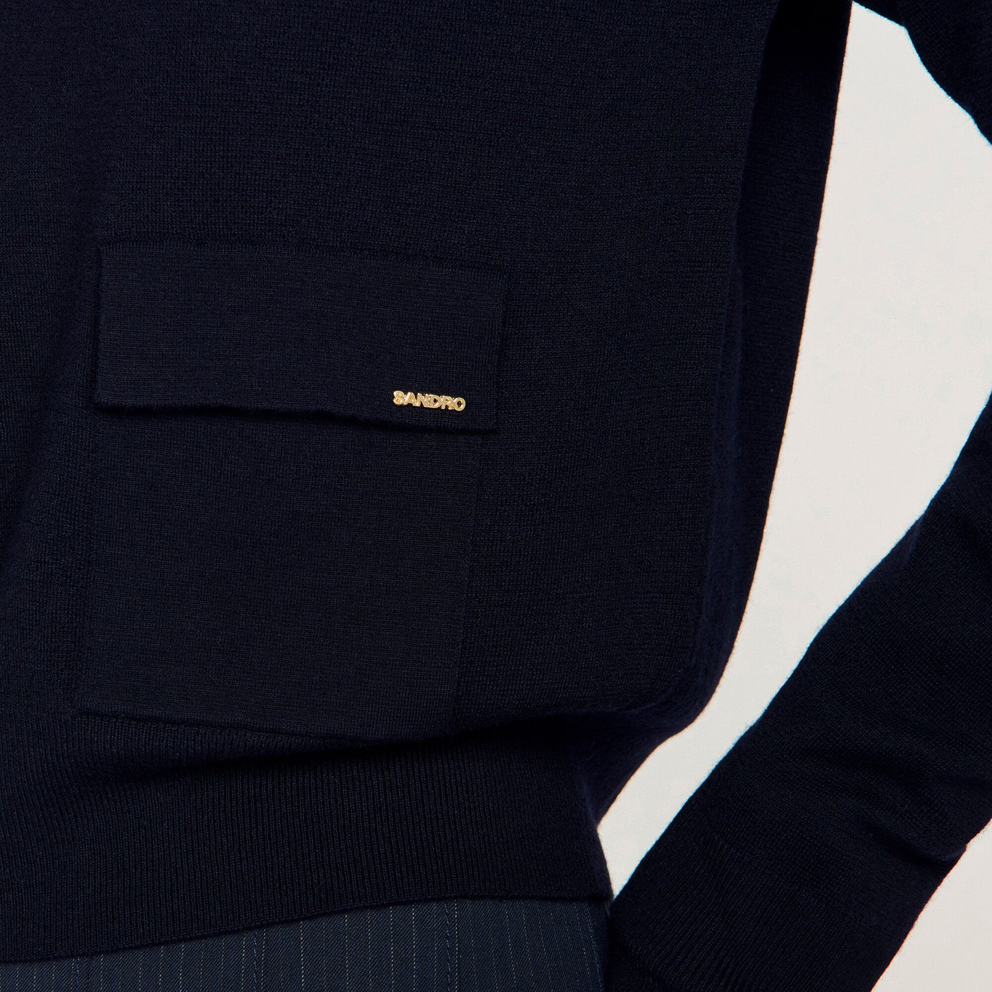 V-neck wool jumper