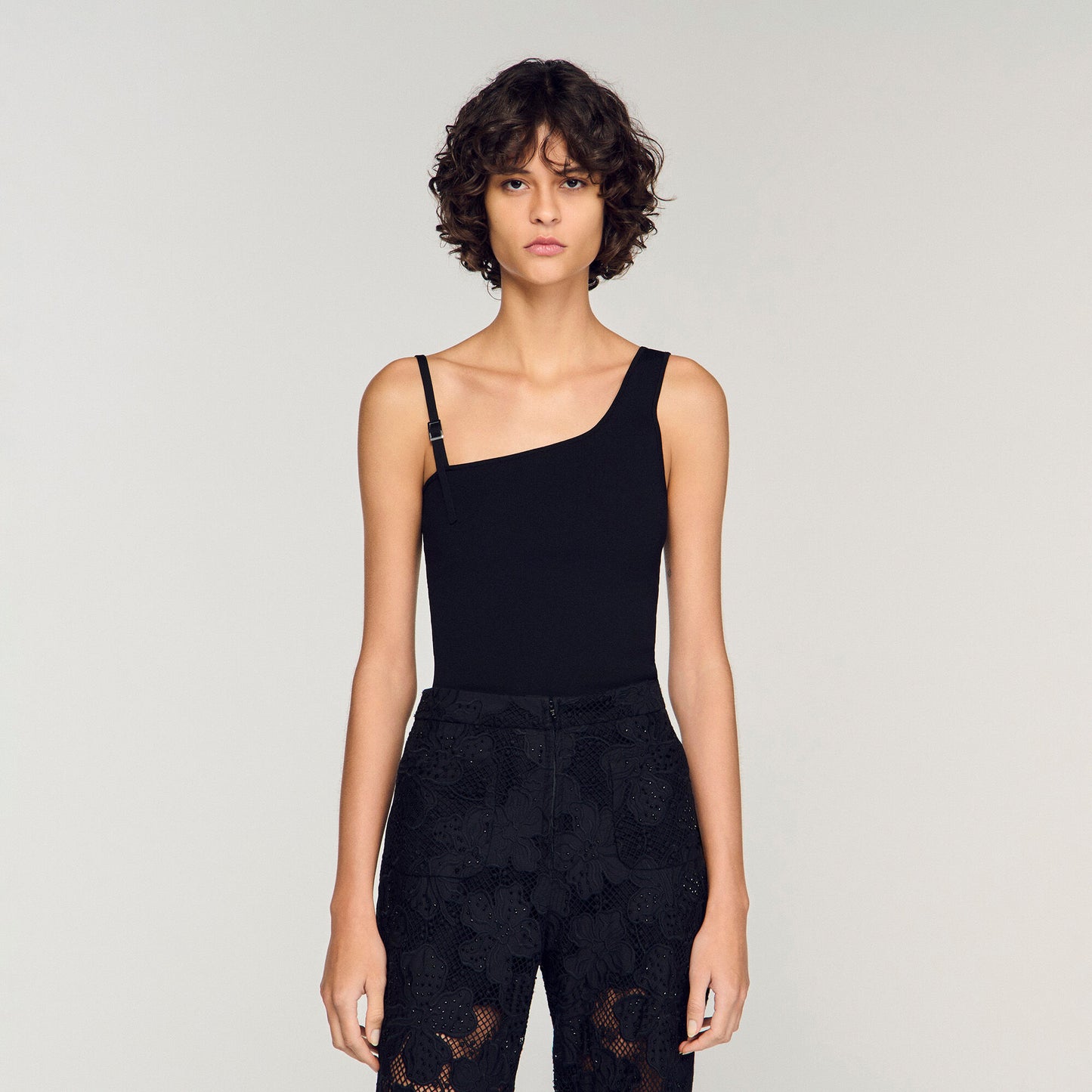 Asymmetric knit jumper
