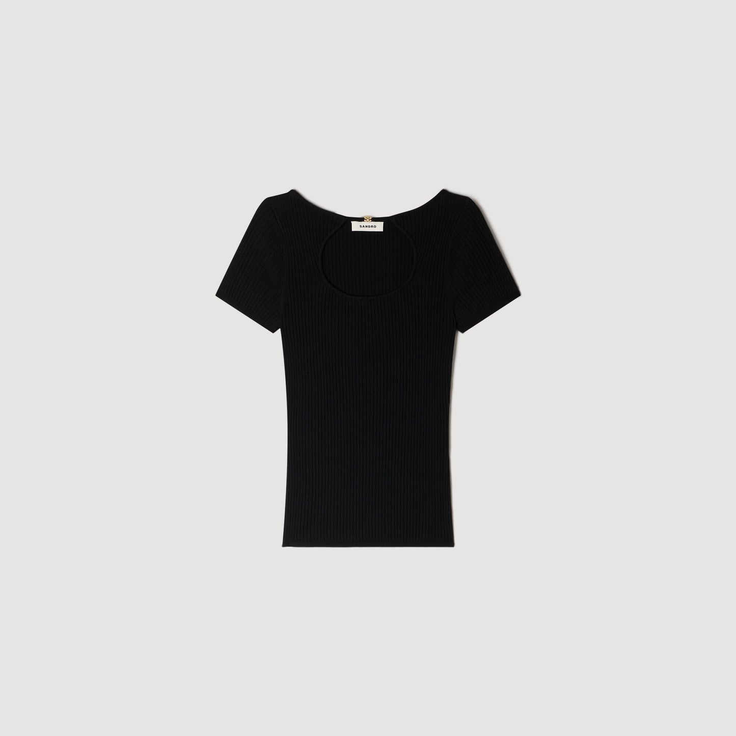 Openwork collar jumper