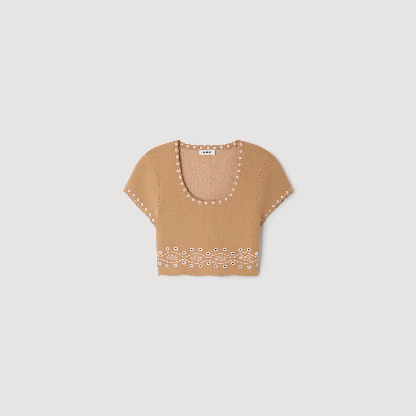 Jumper with contrast embroidery