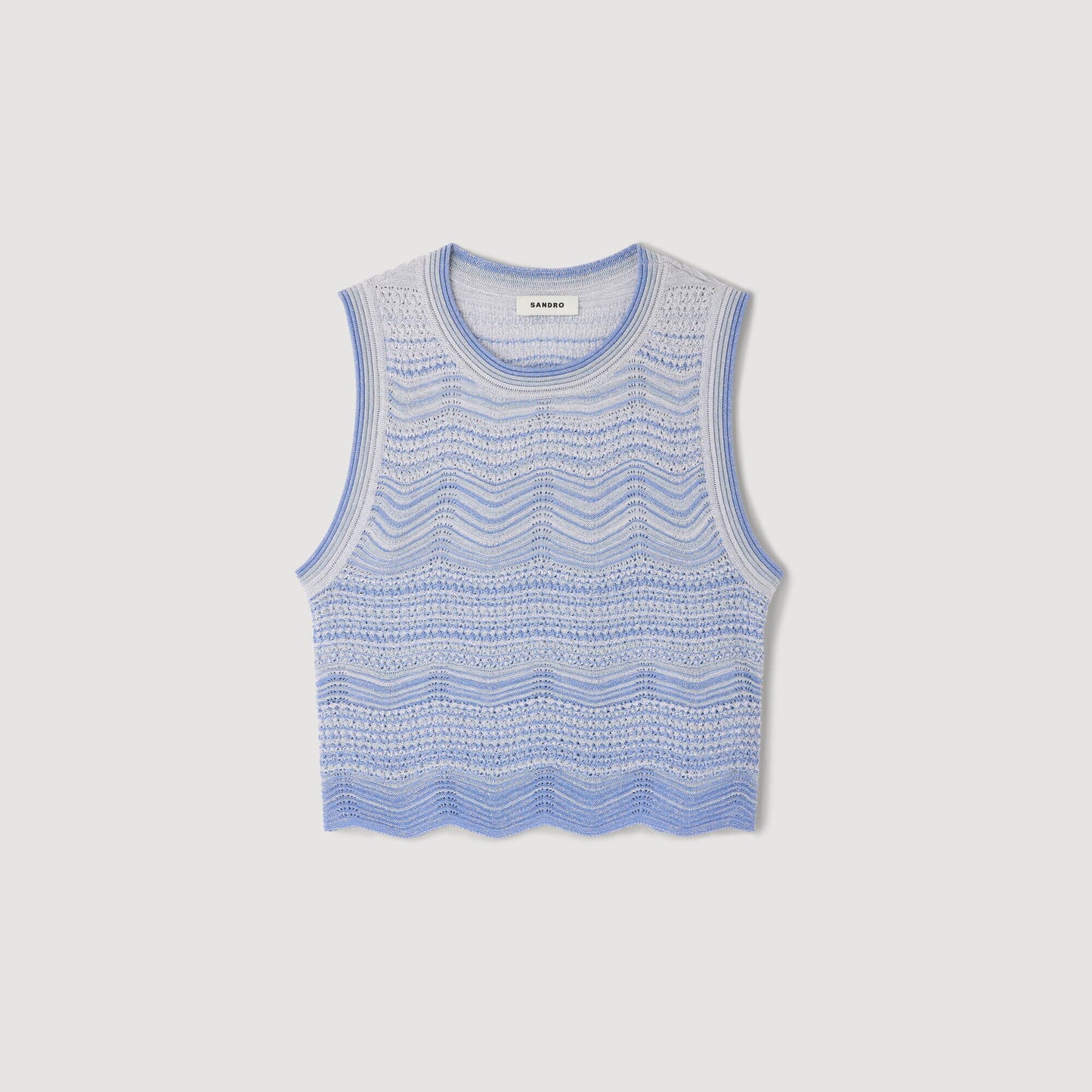 Cropped decorative knit top