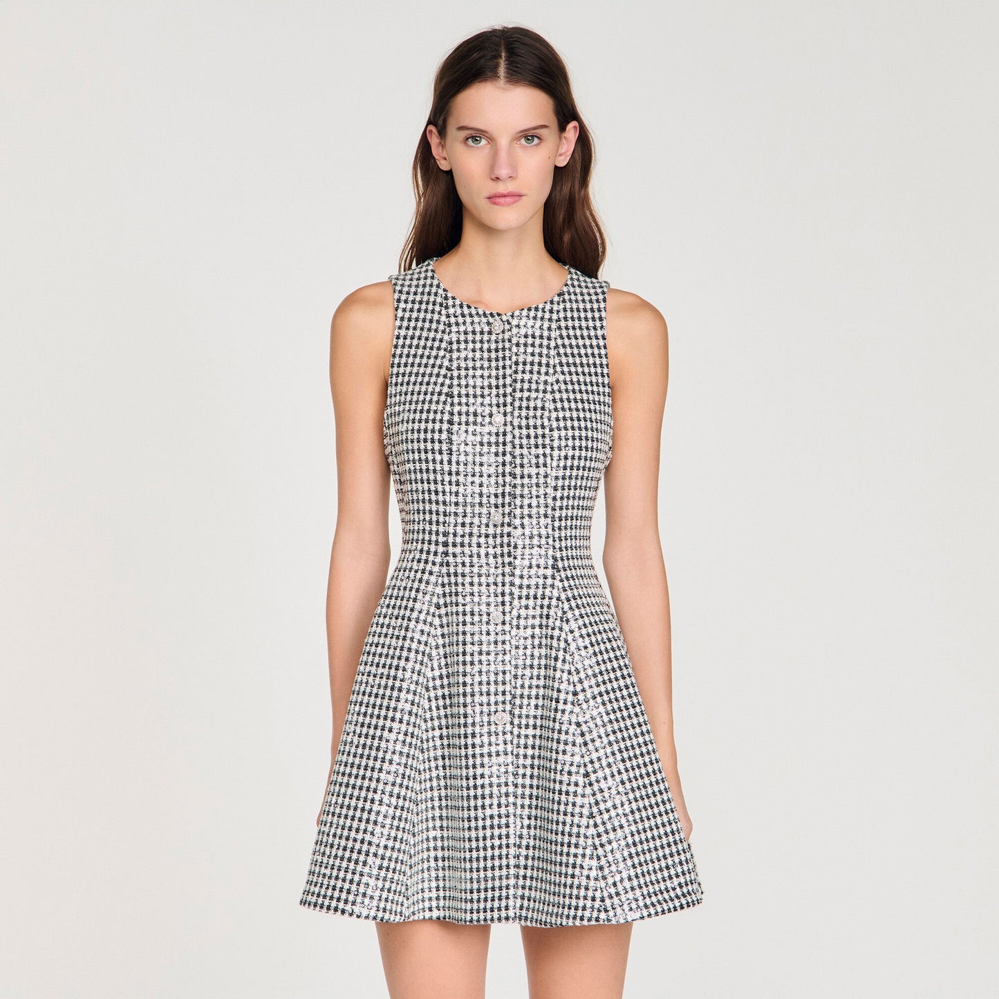Tweed and sequin short dress