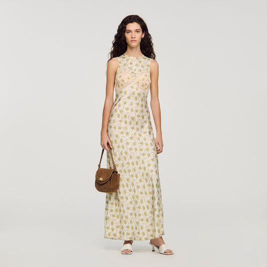 Flower print maxi dress
