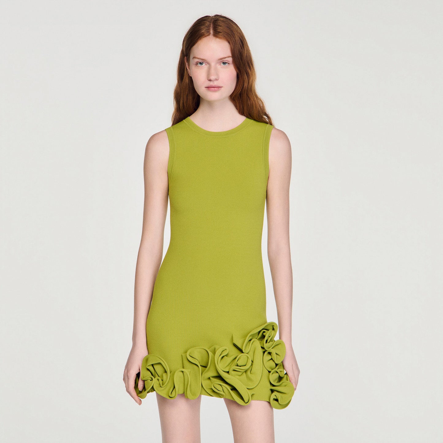 Short floral knit dress