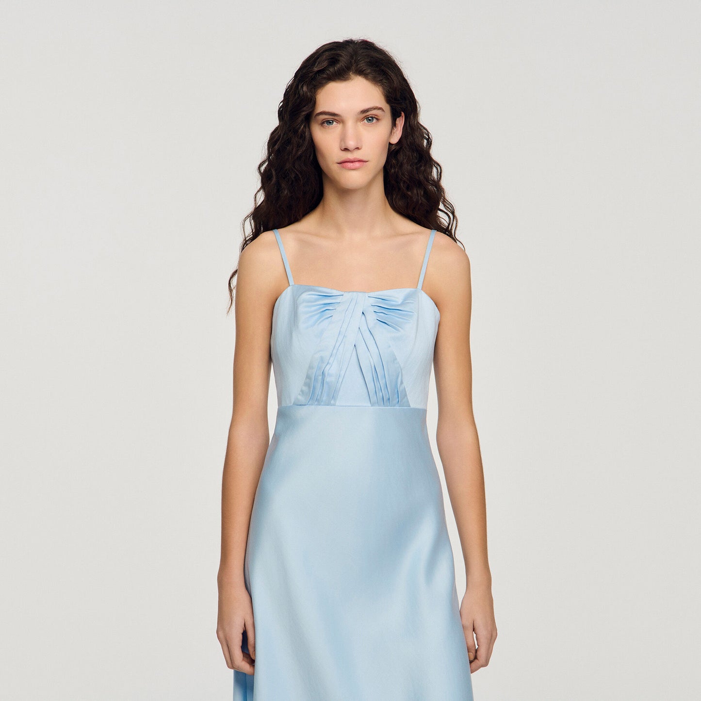Satin-effect maxi dress