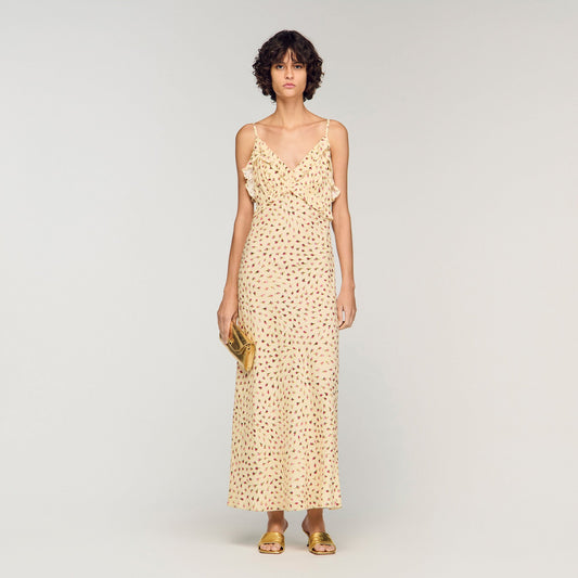Flower print maxi dress