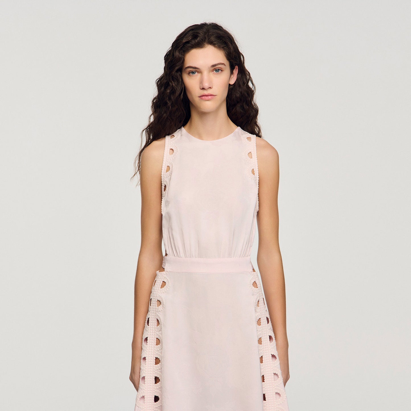 Flower jacquard maxi dress