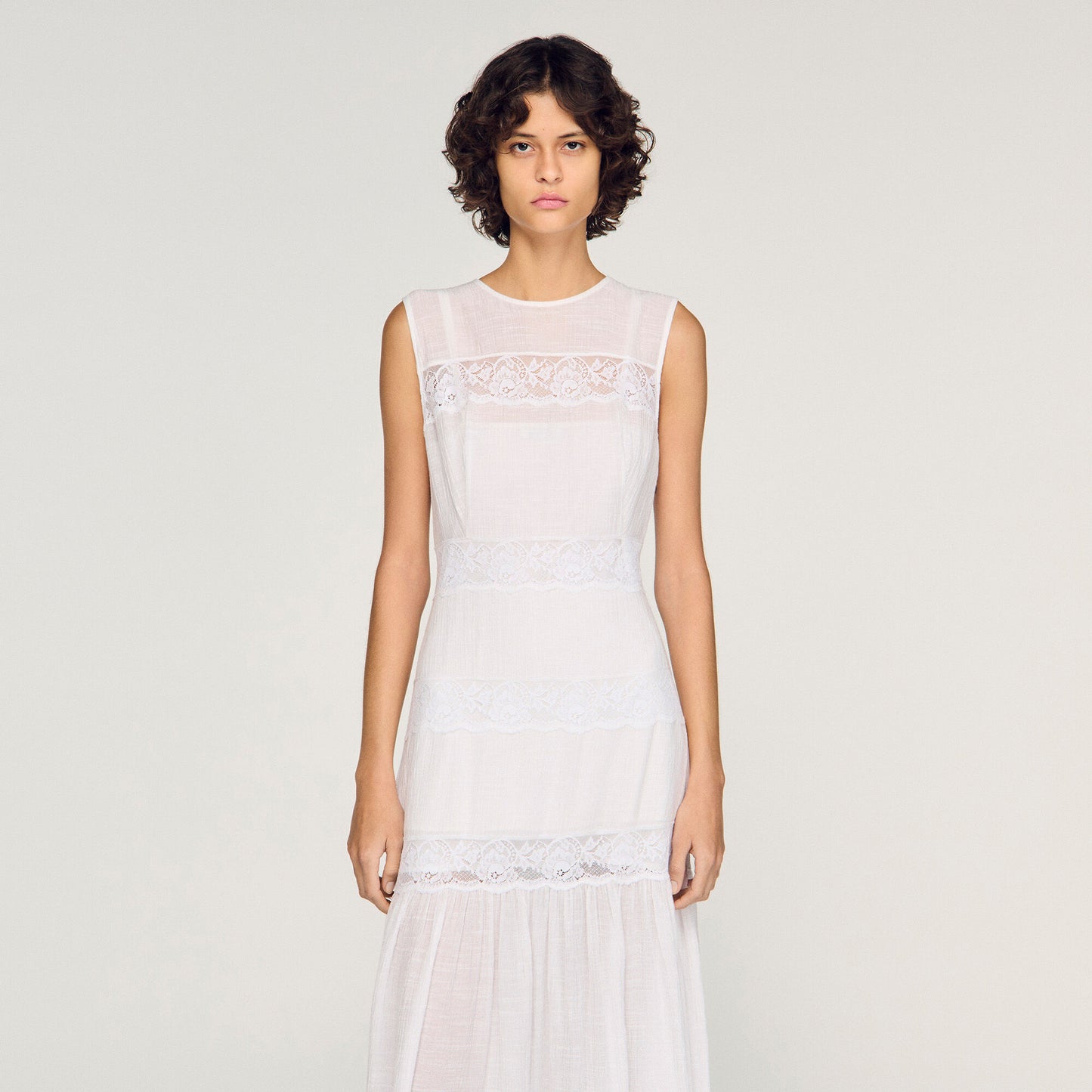 Crepon maxi dress