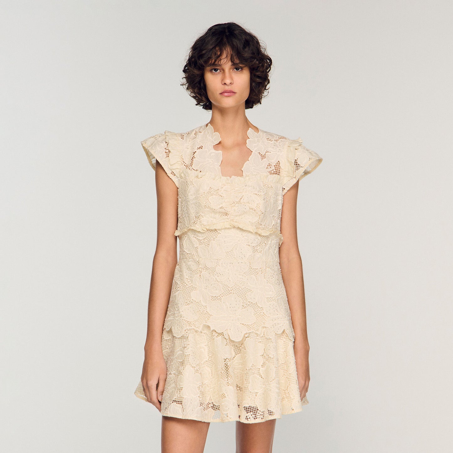 Short guipure dress