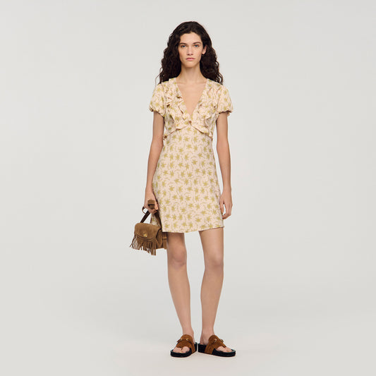 Floral print short dress