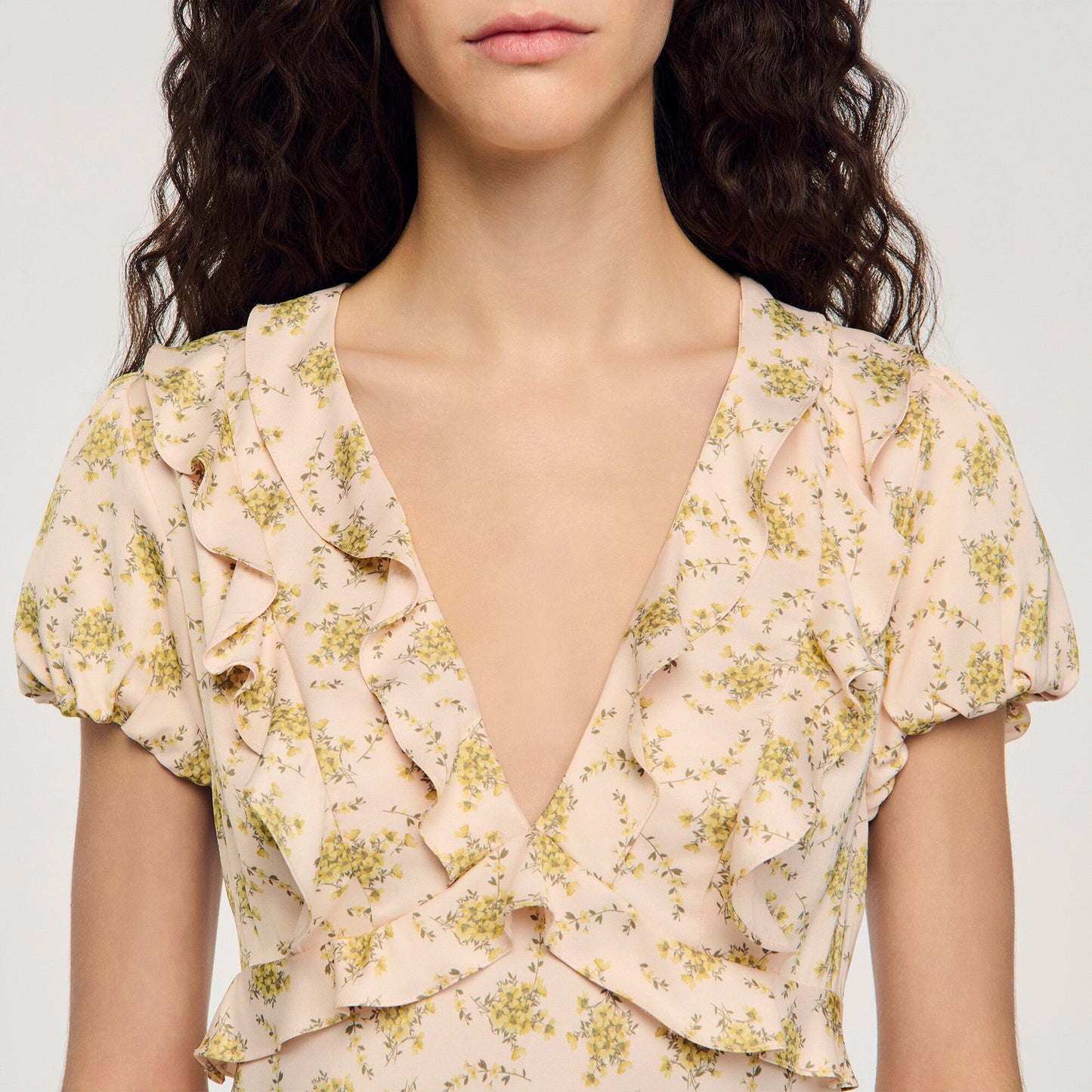 Floral print short dress