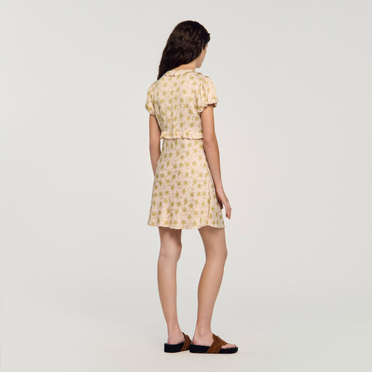 Floral print short dress