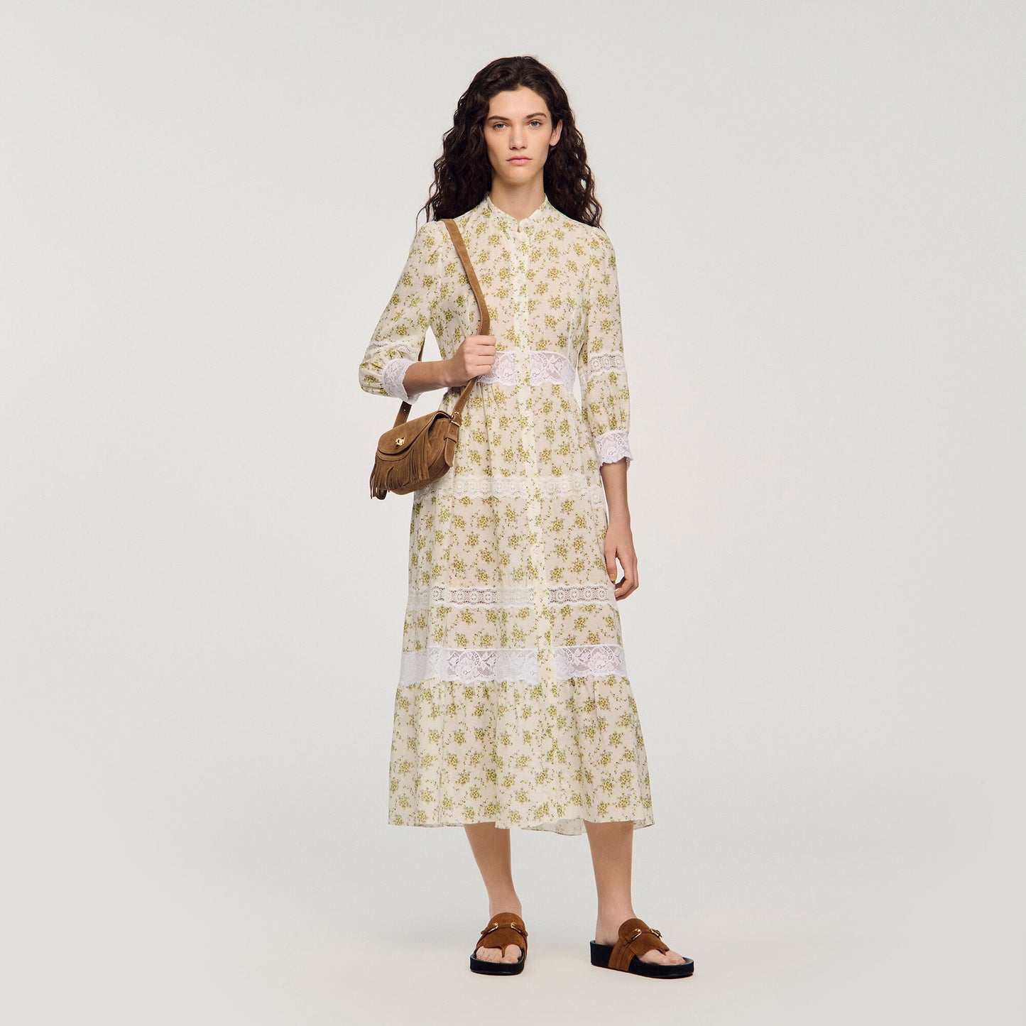 Floral lace maxi dress