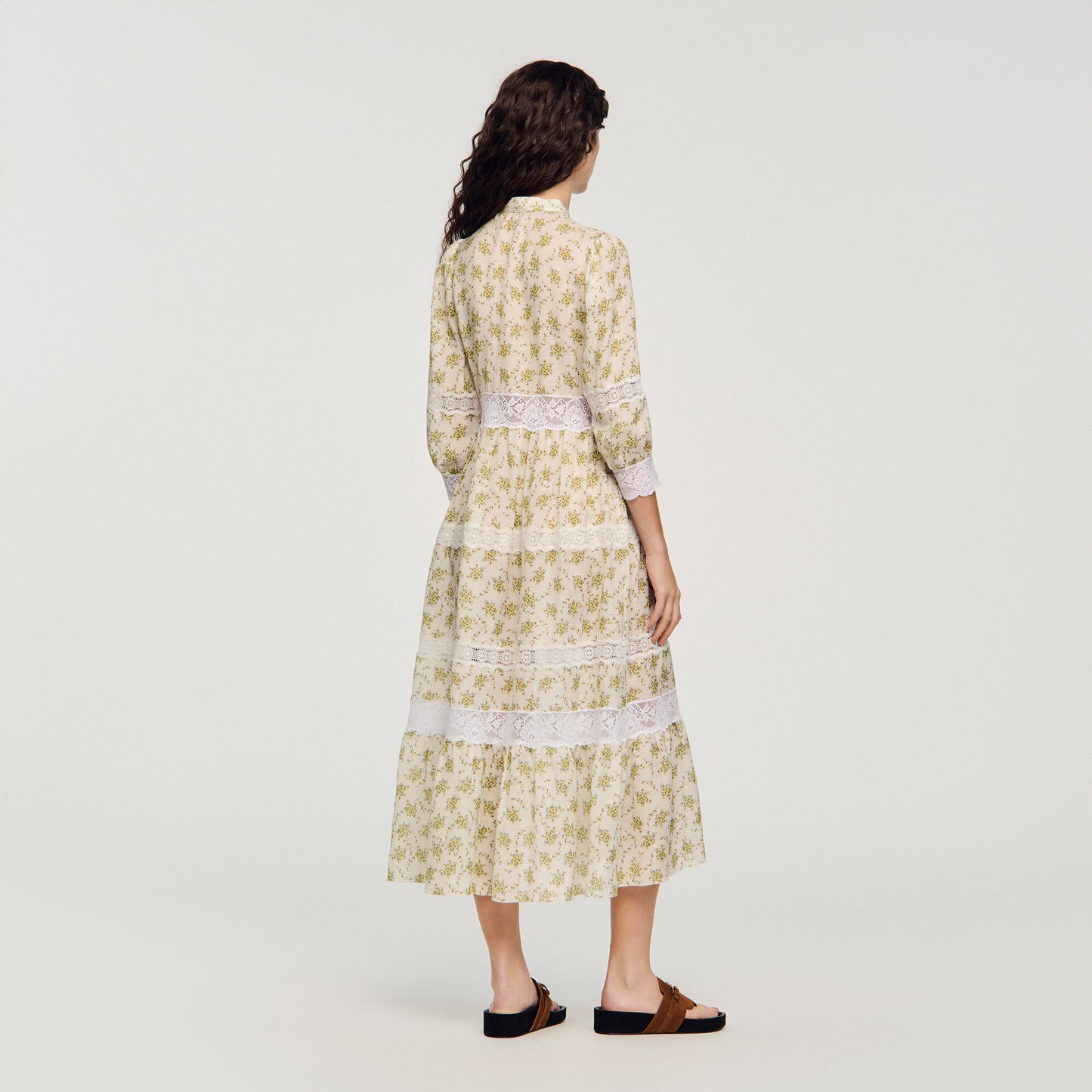Floral lace maxi dress