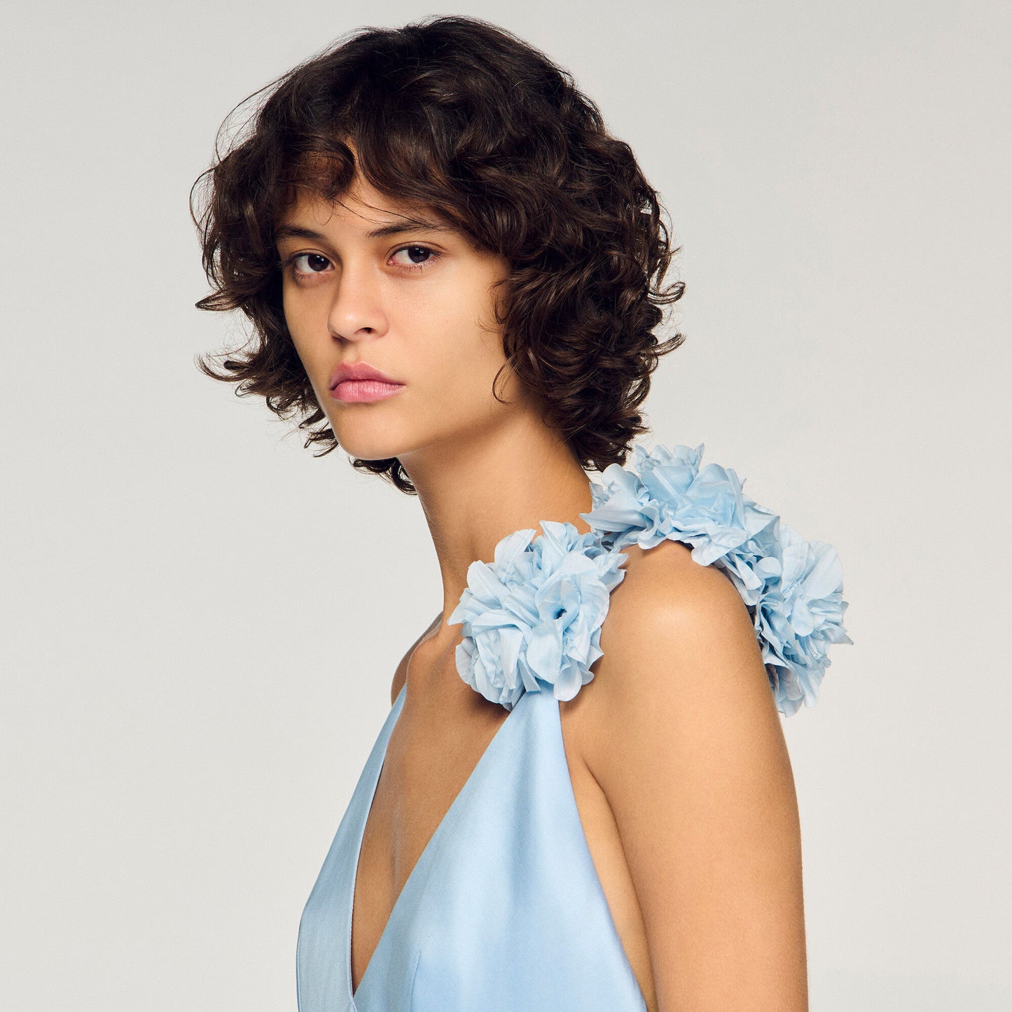 Asymmetrical ruffled dress