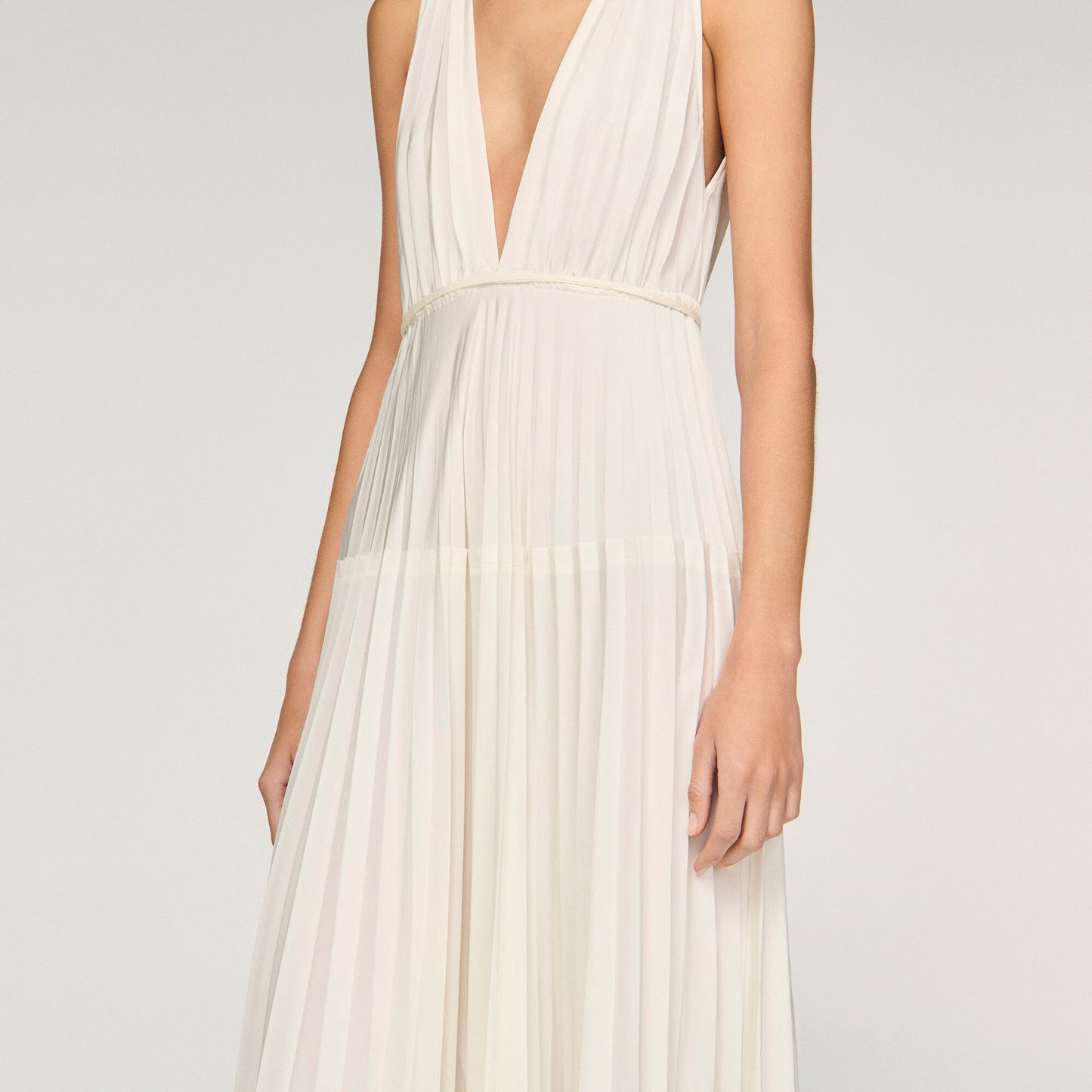 Pleated maxi dress