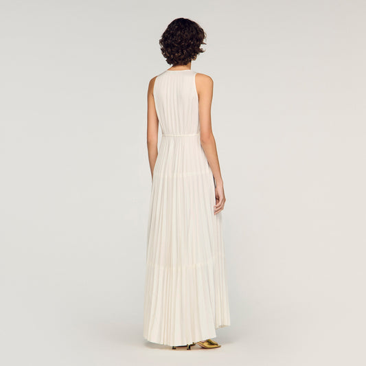 Pleated maxi dress