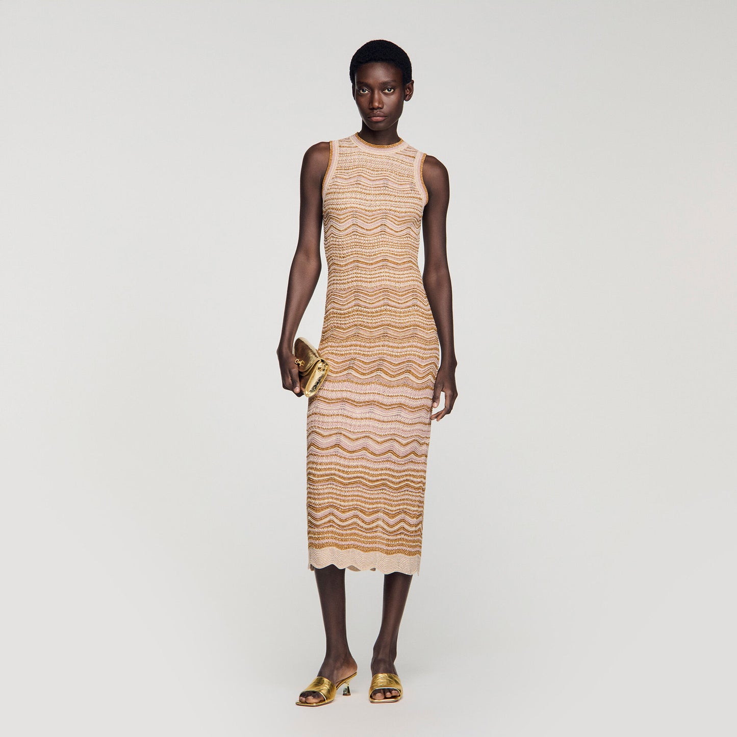Fancy knit maxi dress