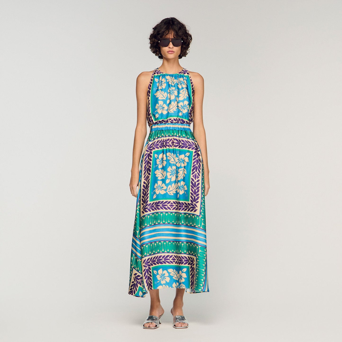 Floral print maxi dress