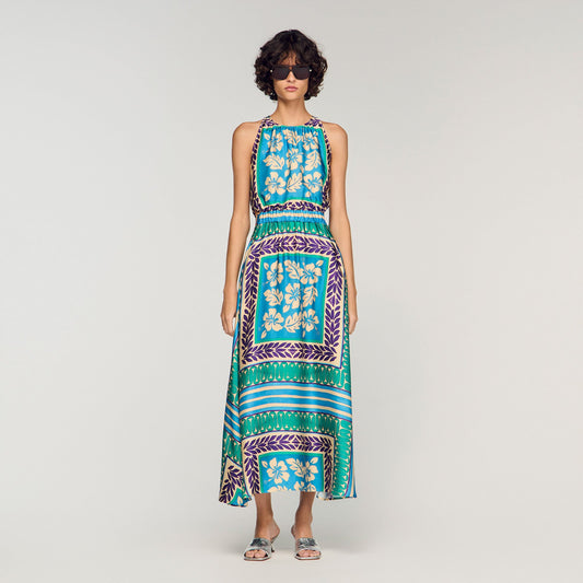 Floral print maxi dress