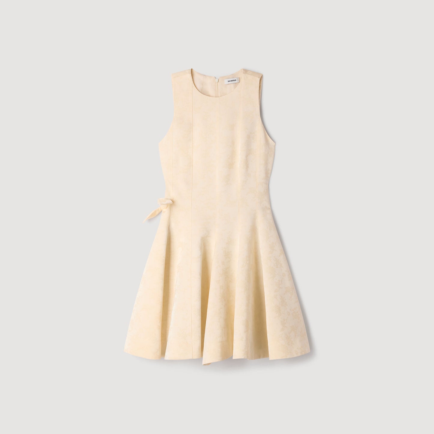 Short floral jacquard dress