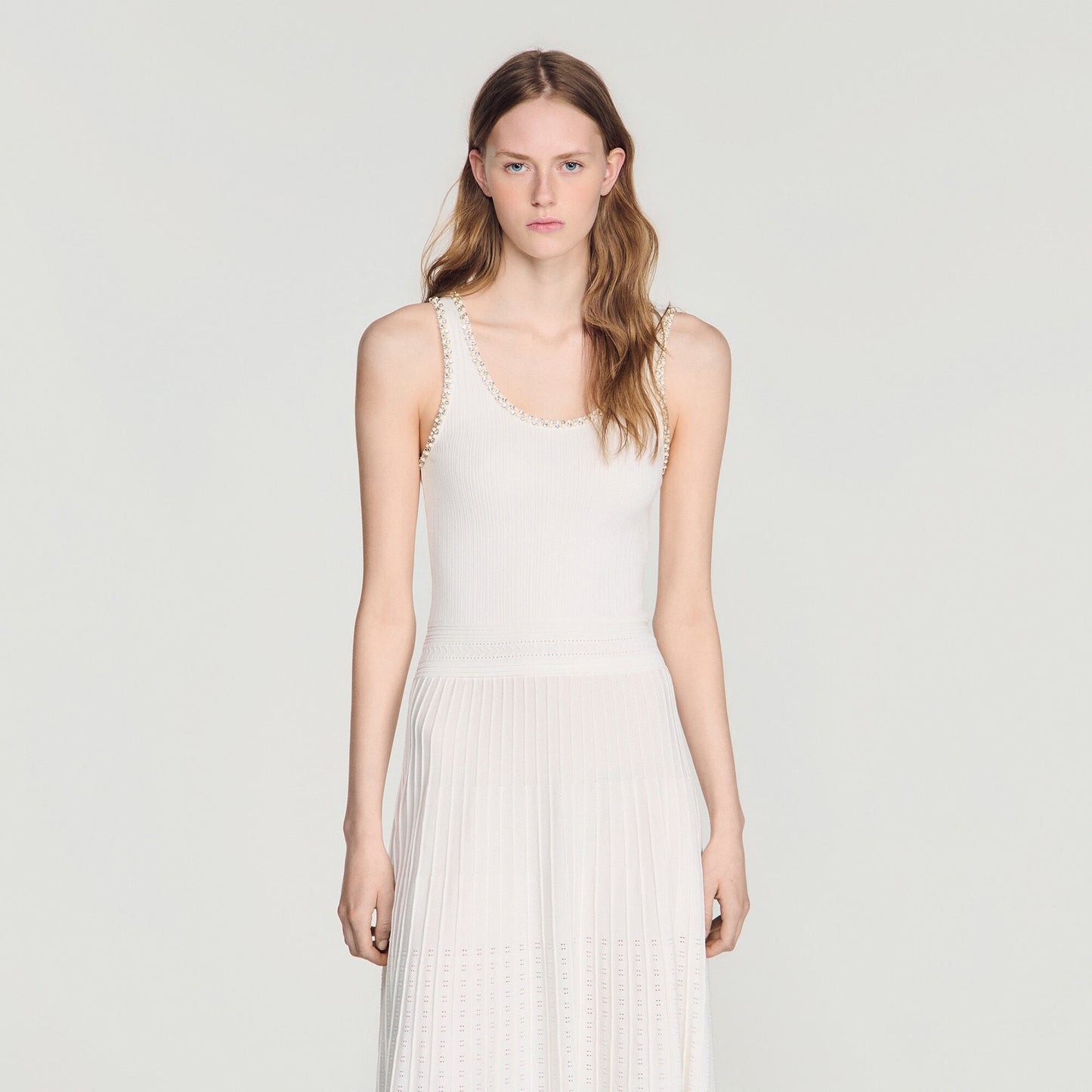 Rhinestone knit maxi dress