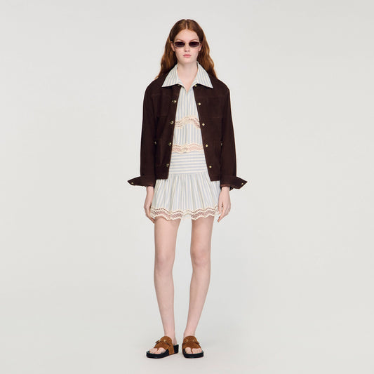 Striped cotton skort