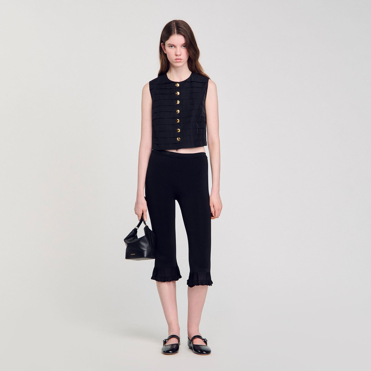 Pleated crop top