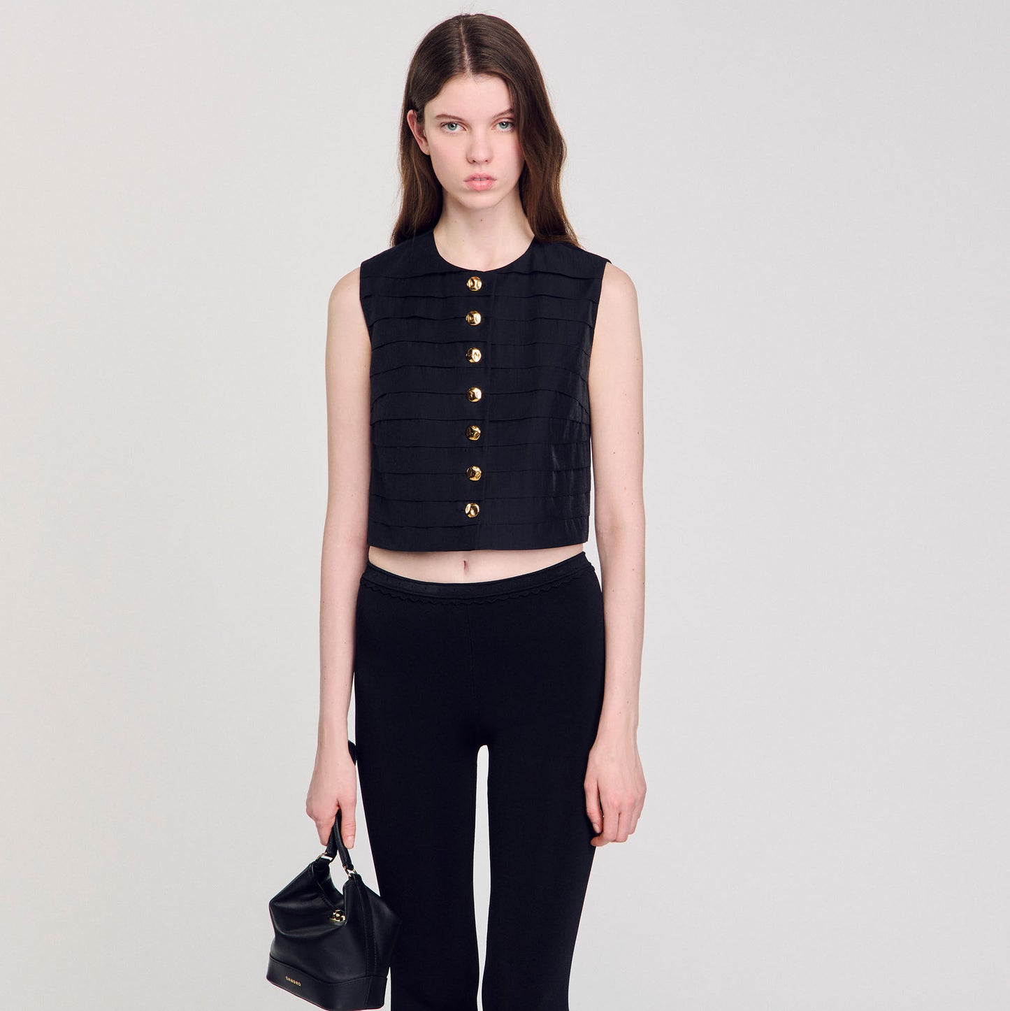 Pleated crop top