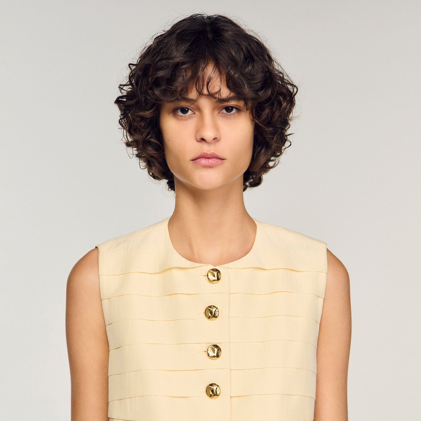 Pleated crop top