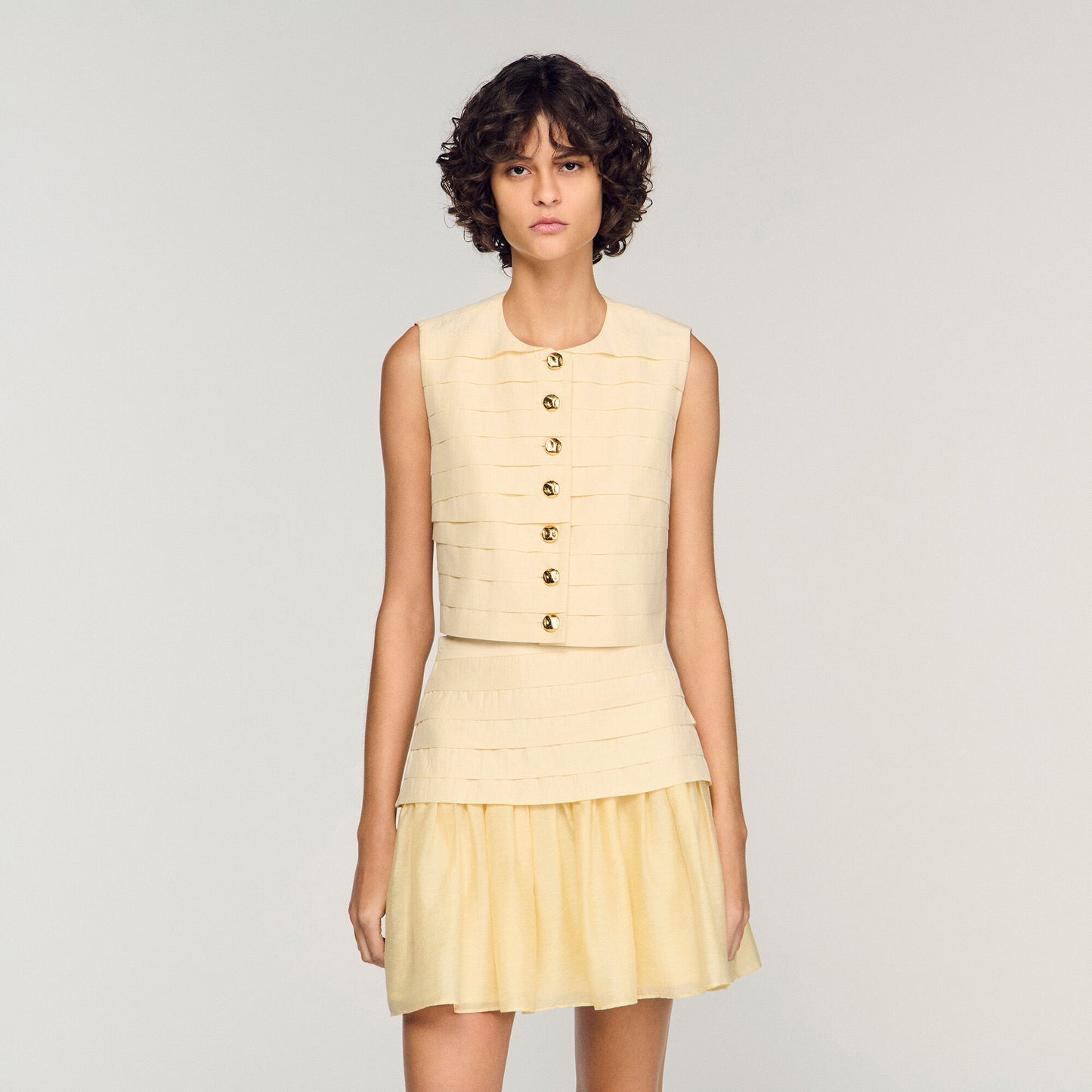 Pleated crop top