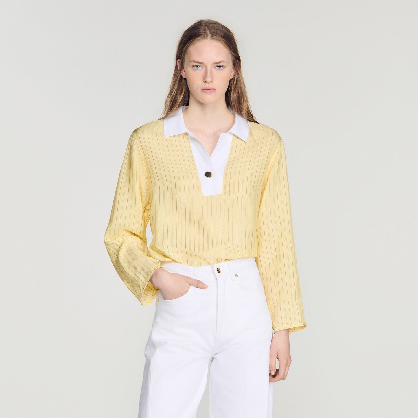 Striped cotton top