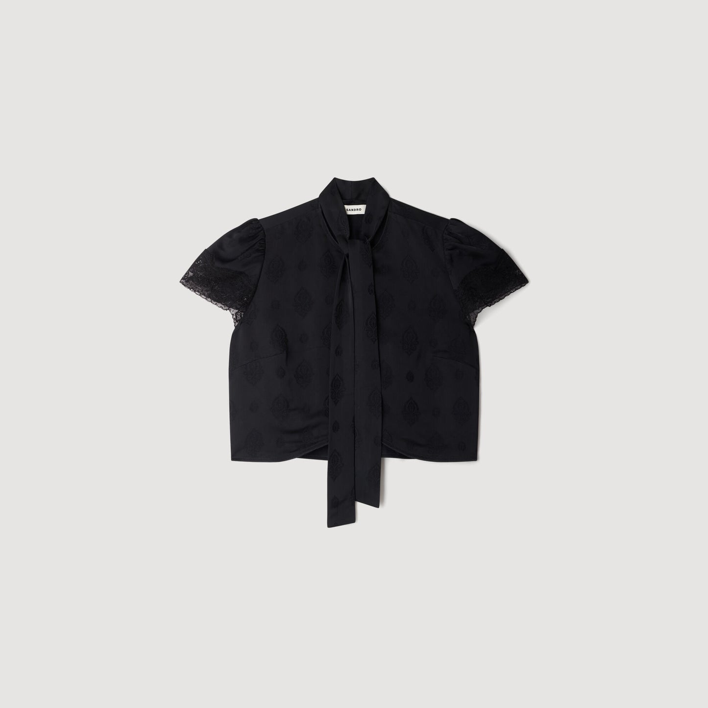 Paisley jacquard crop top