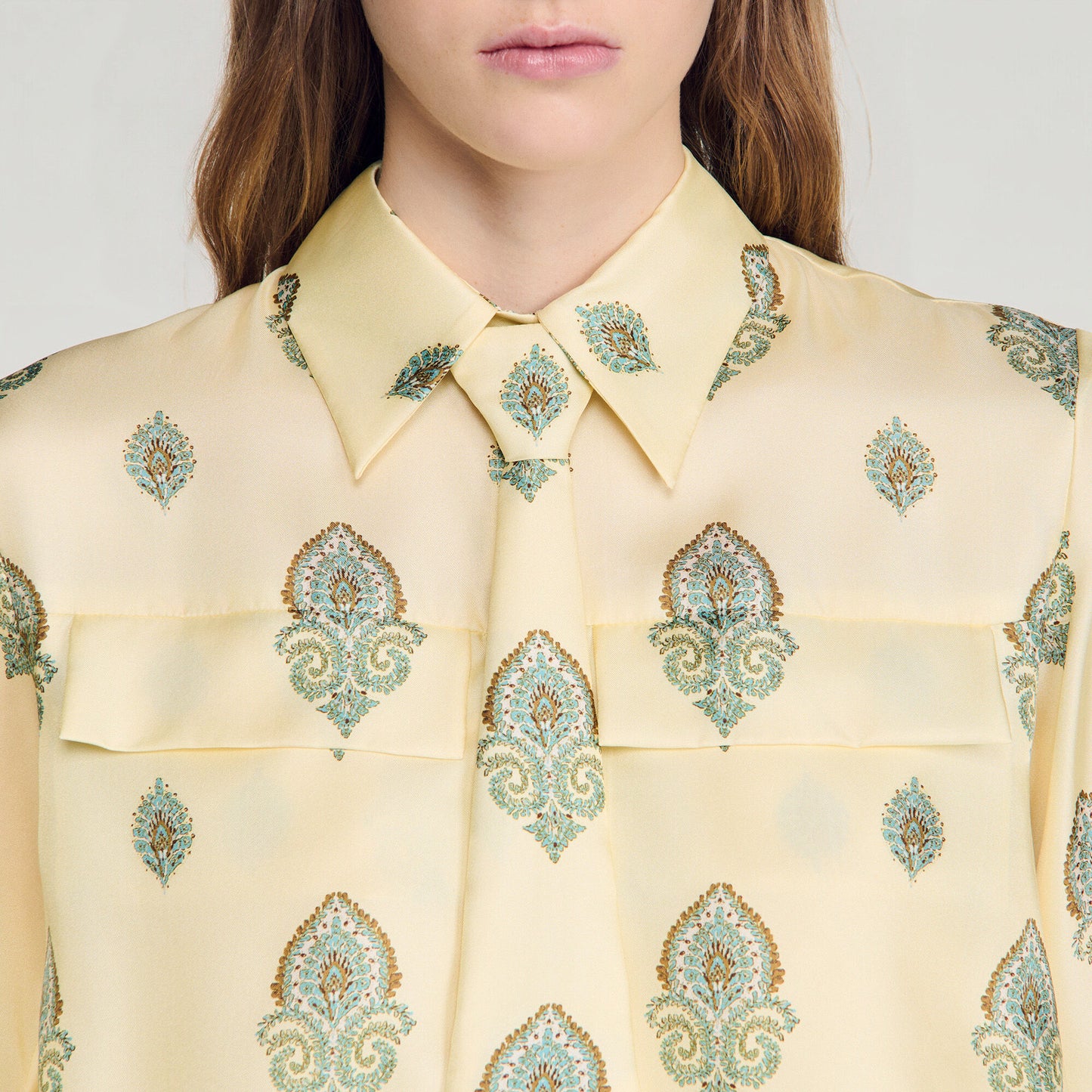 Paisley print crop top