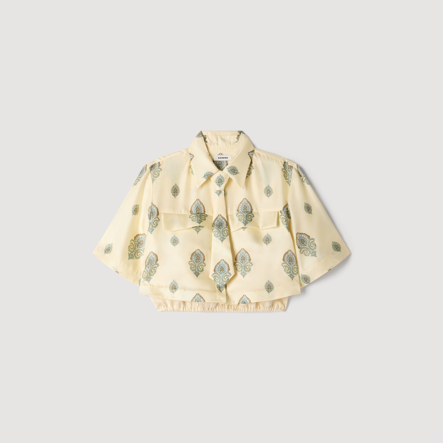 Paisley print crop top
