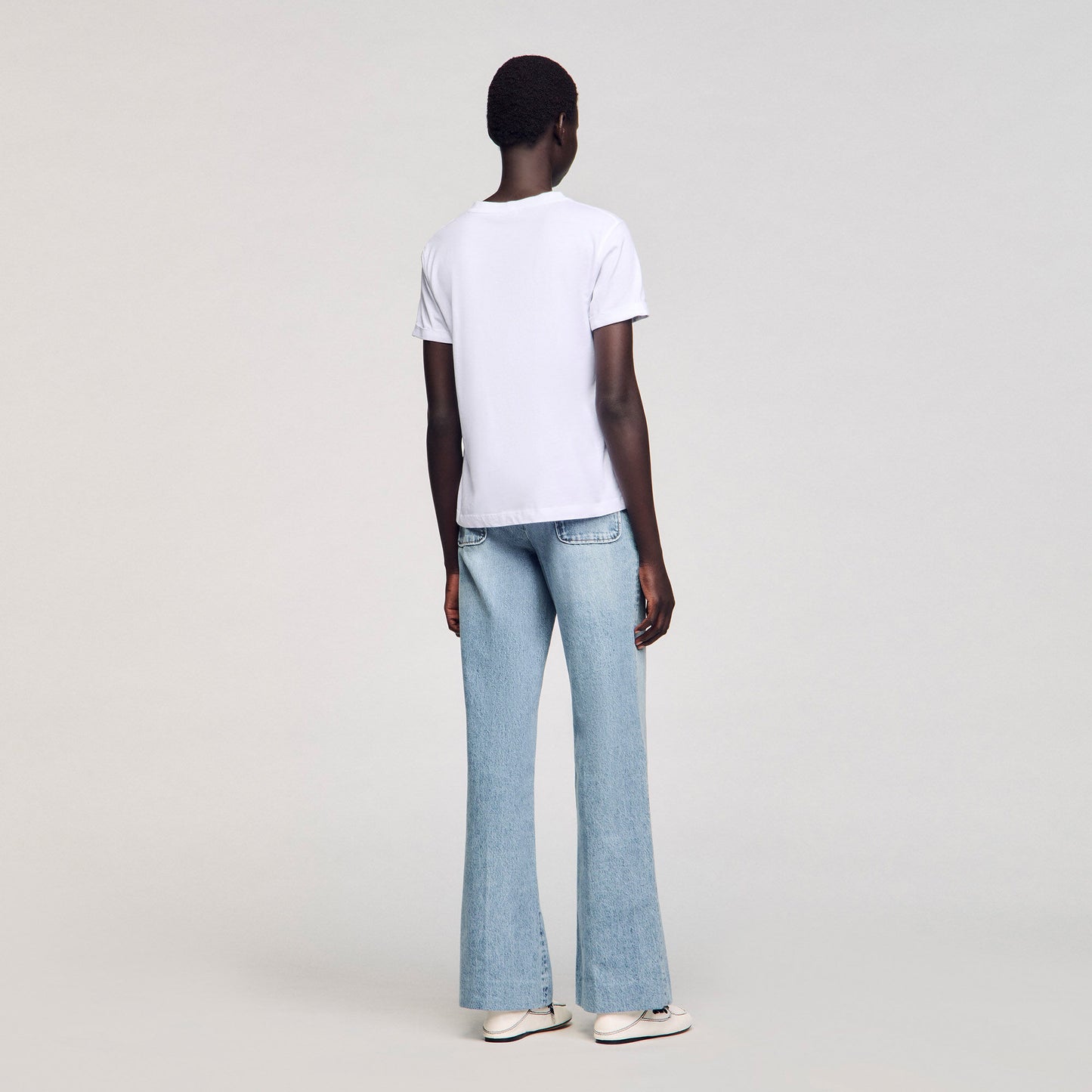 Cotton T-shirt with embroidery