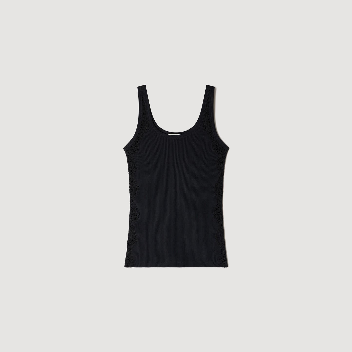 Vest top with lace detail
