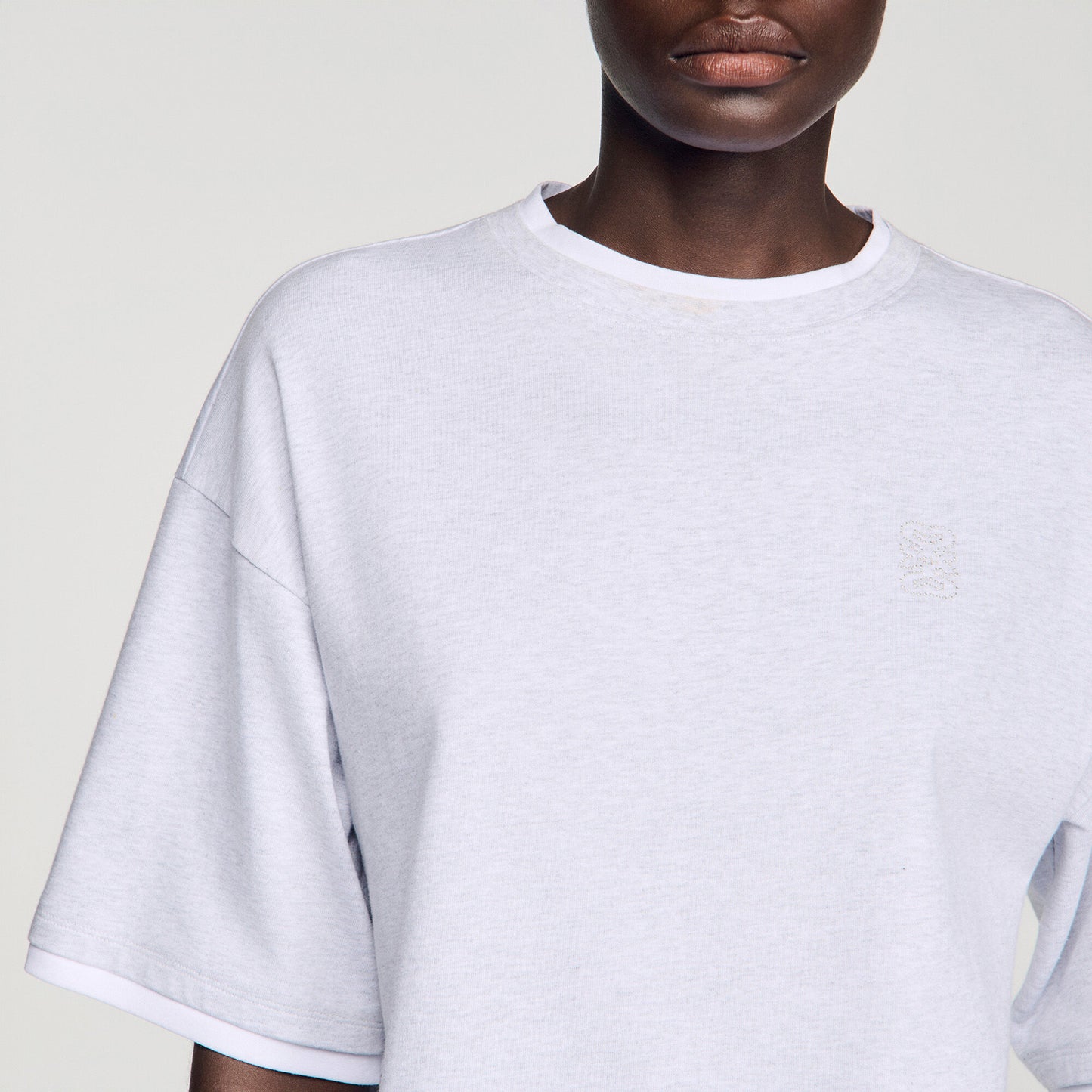 Embroidered logo cotton T-shirt