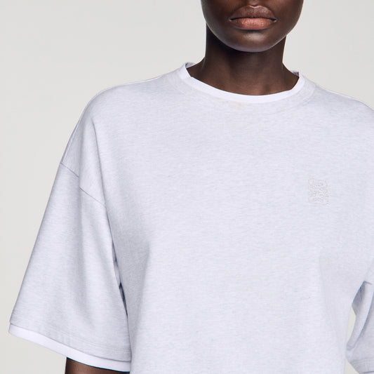 Embroidered logo cotton T-shirt