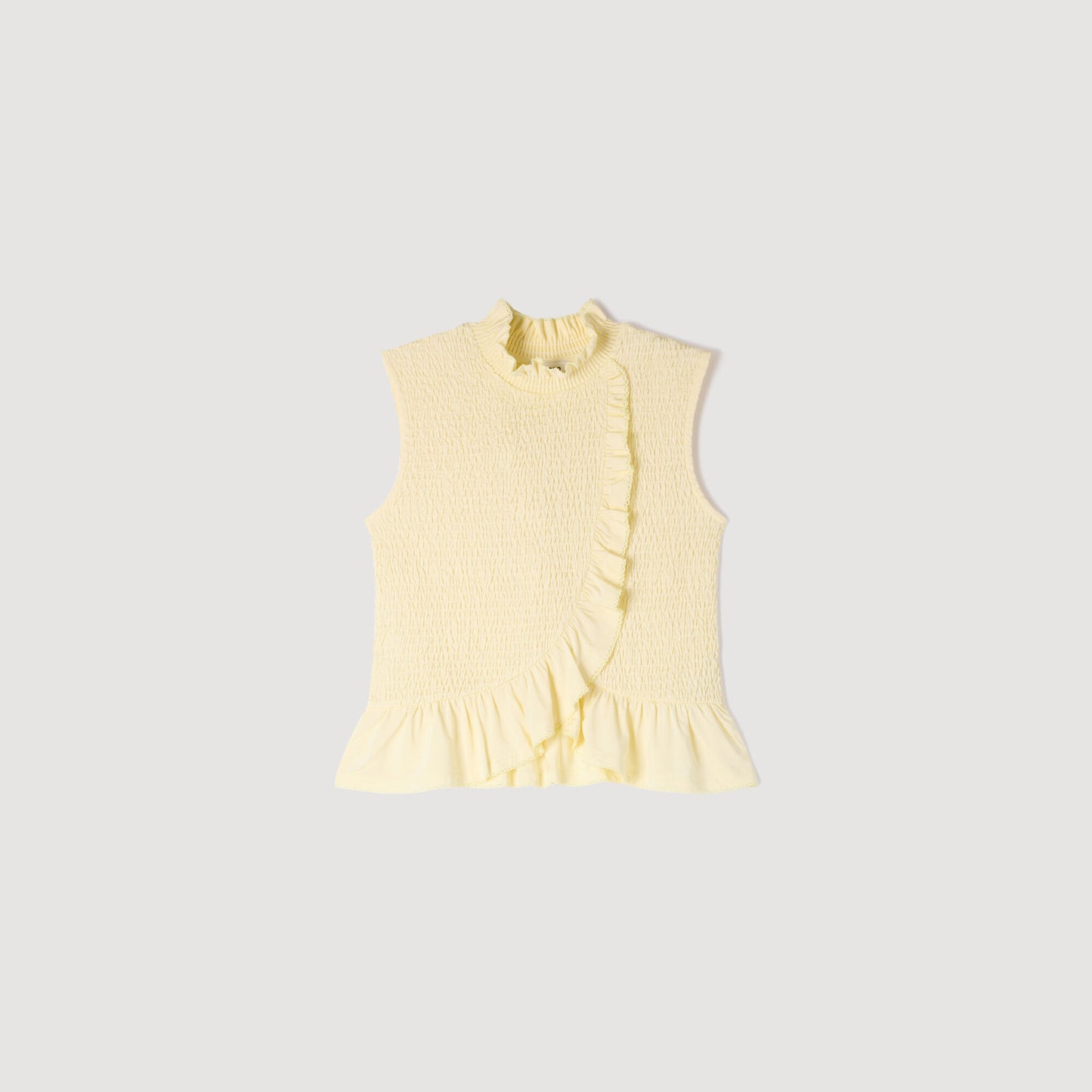Ruffled smocked top
