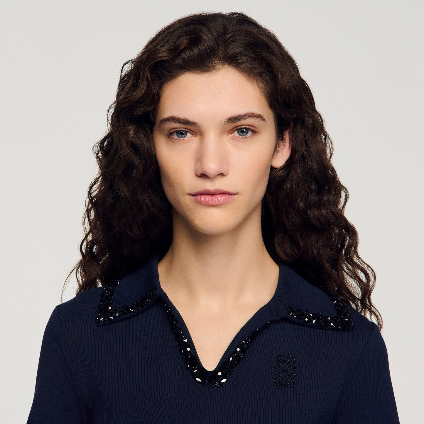 Pearl collar polo