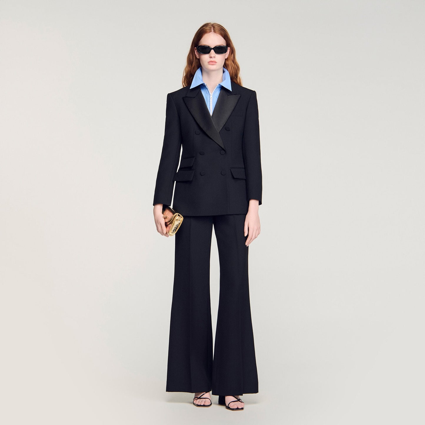 Tuxedo jacket with satin collar