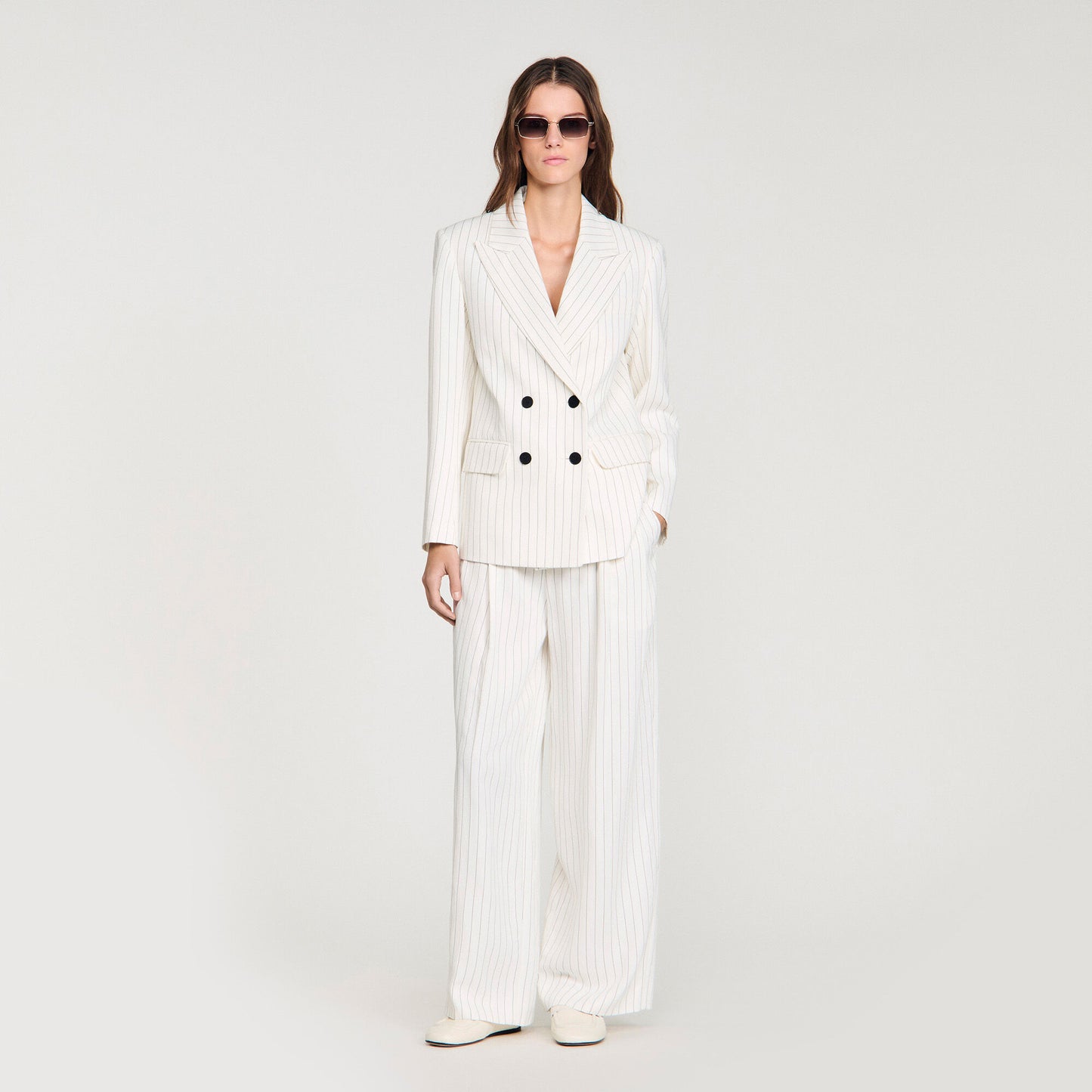Striped suit jacket