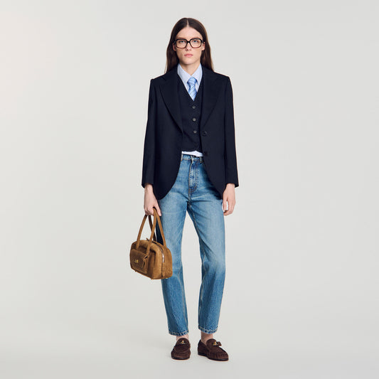 Striped suit jacket