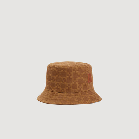 Denim bucket hat with patch